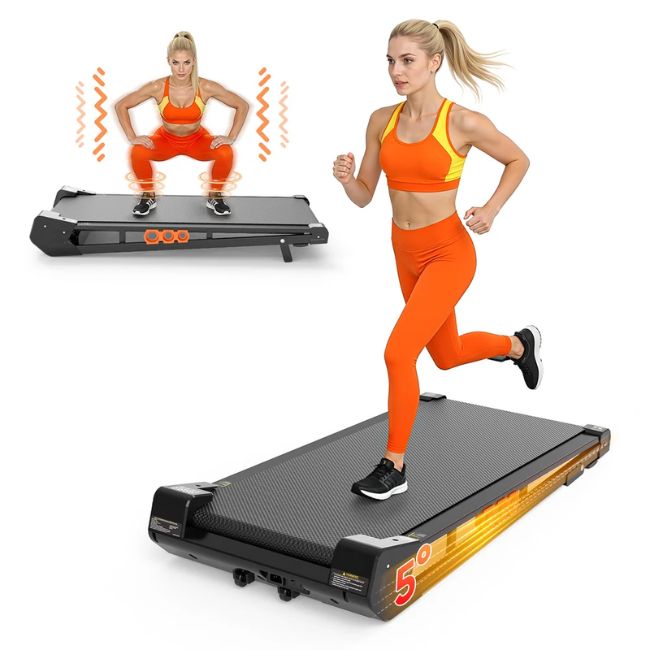 Бягаща фитнес пътека Akluer TM025 2in1 Walking Pad Treadmill with Vibration Plate