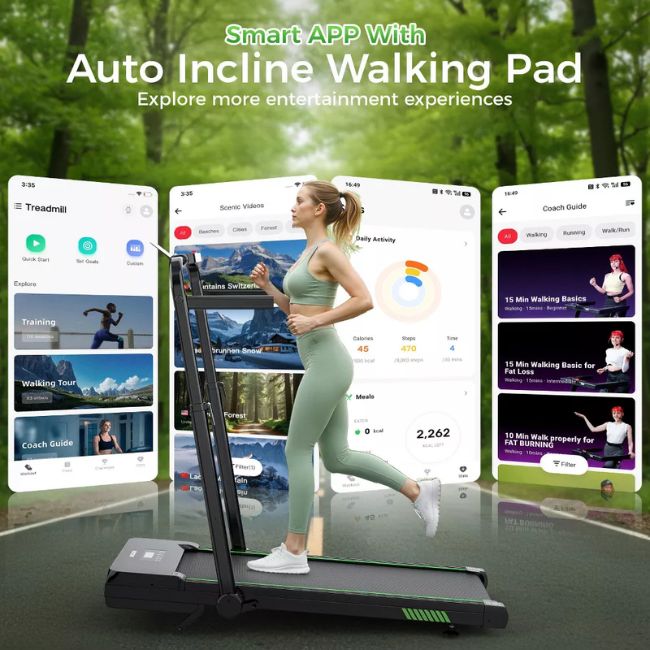 Бягаща фитнес пътека Akluer TW140X Bluetooth Treadmill With 12% Auto Incline