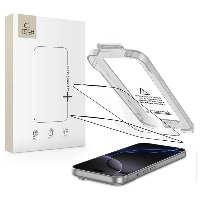 Стъклен протектор Tech-Protect Quick Set+ за Apple Iphone 17 Screen Protector 1бр.