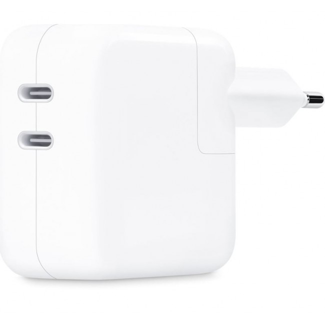 Зарядно устройство Apple 35W Dual USB-C Port Power Adapter MW2K3 - БЯЛ -- WHITE