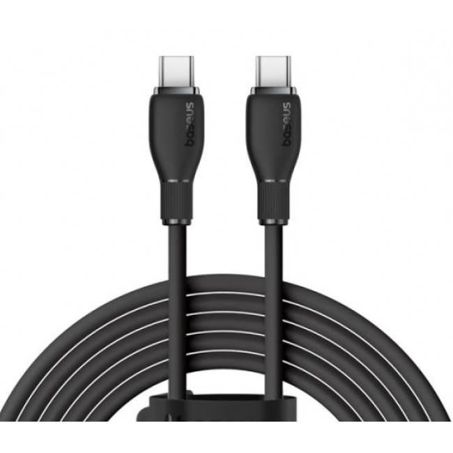 Кабел за бързо зареждане Baseus Cable Type-C - Type-C Pudding Series, 100W - ЧЕРЕН -- BLACK