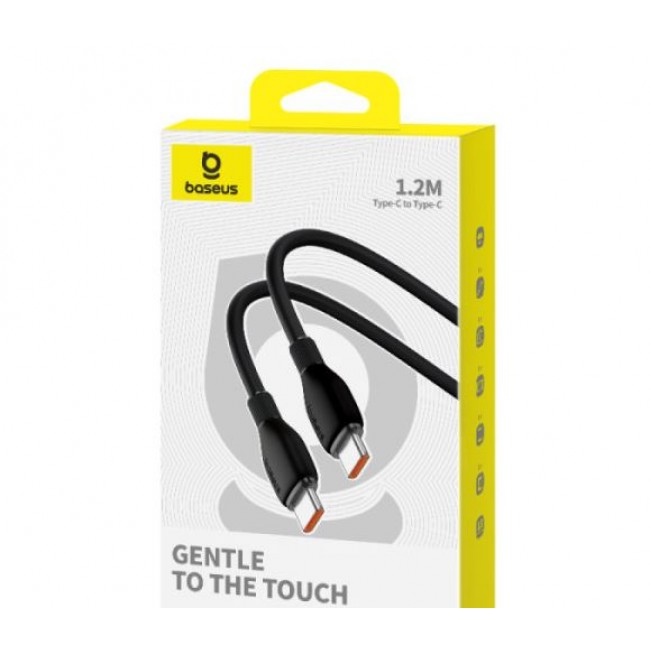 Кабел за бързо зареждане Baseus Cable Type-C - Type-C Pudding Series, 100W - ЧЕРЕН -- BLACK