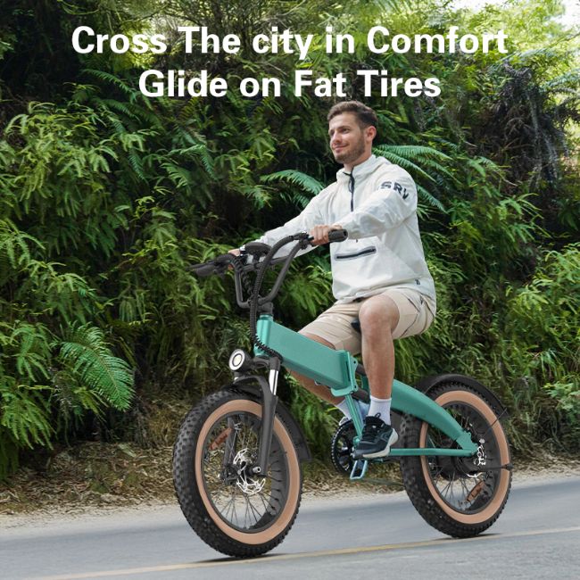 Електрически велосипед Bros Sport T2 Folding Electric Bike 20“ - ЗЕЛЕН -- GREEN