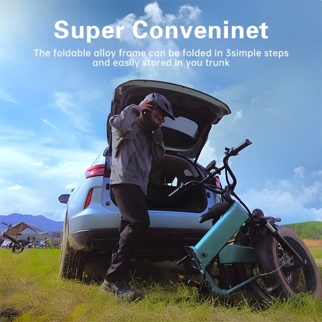 Електрически велосипед Bros Sport T2 Folding Electric Bike 20“ - ЗЕЛЕН -- GREEN