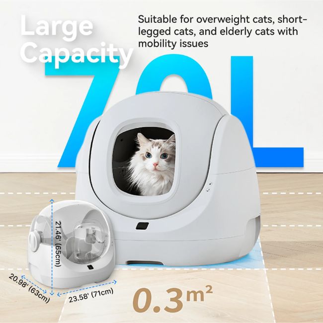Самопочистваща котешка тоалетна Catlink Baymax Lite Litter Box - СИВ -- GRAY