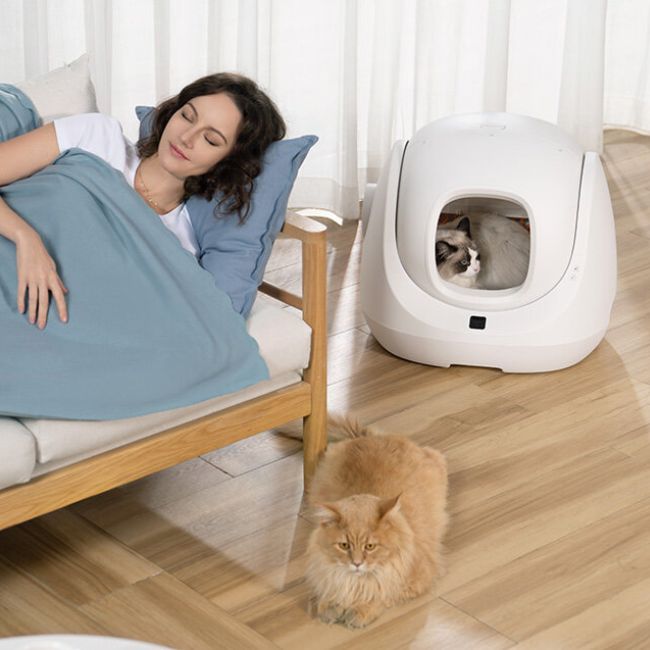 Самопочистваща котешка тоалетна Catlink Baymax - БЯЛ -- WHITE