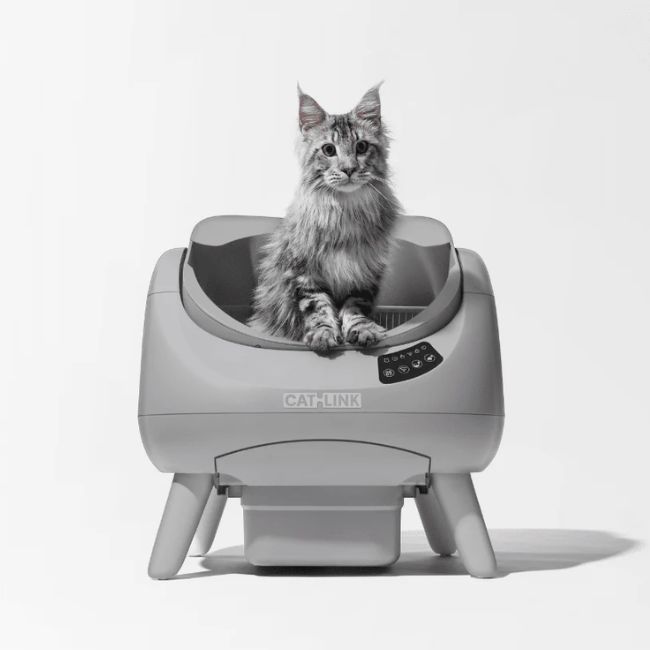 Самопочистваща котешка тоалетна Catlink Open-X Lite Open Top Self-cleaning Litter Box - СИВ -- GREY