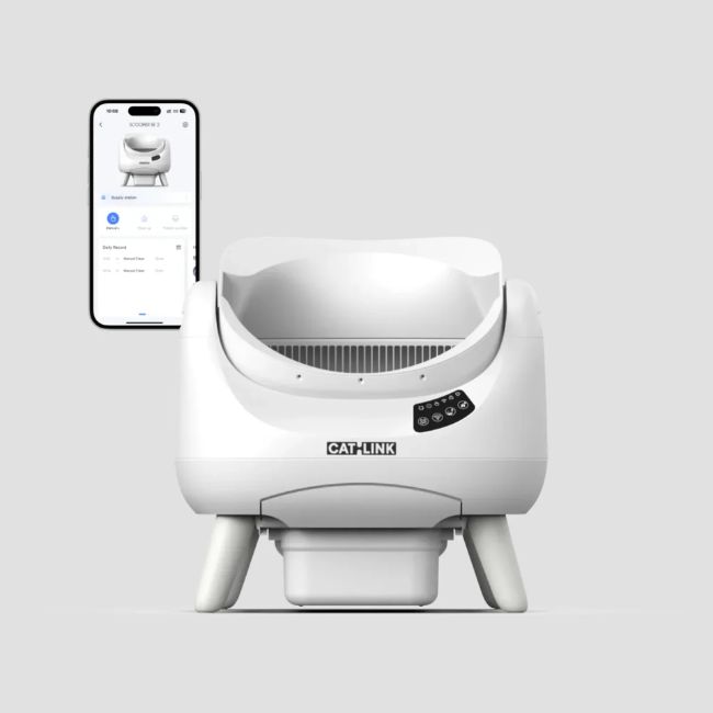 Самопочистваща котешка тоалетна Catlink Open X Cat Litter Box - БЯЛ -- WHITE