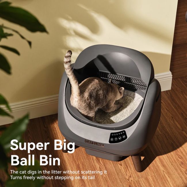 Самопочистваща котешка тоалетна Catlink Open X Cat Litter Box - СИВ -- GRAY