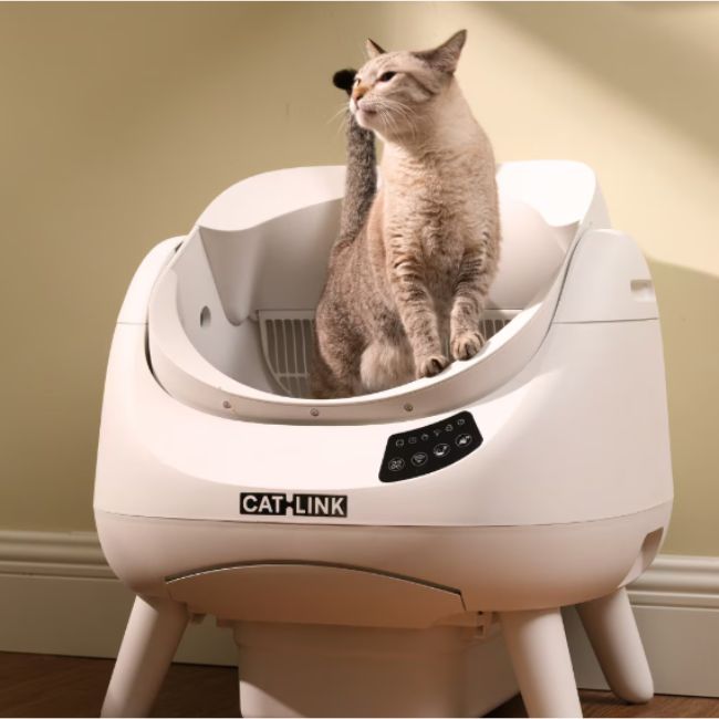 Самопочистваща котешка тоалетна Catlink Open X Cat Litter Box - БЯЛ -- WHITE