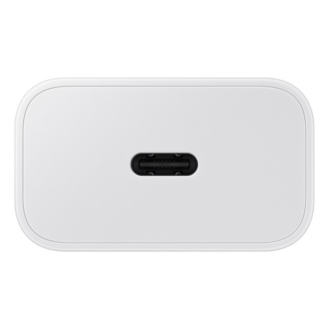 Зарядно устройство Samsung Оригинален адаптер EP-TA2510 25W USB-C + кабел - БЯЛ -- WHITE