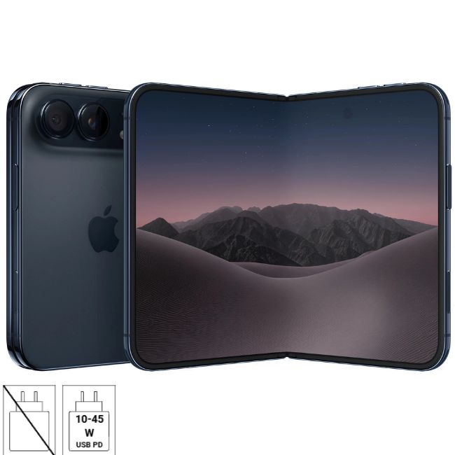 Смартфон Apple iPhone Duo 256GB 12GB RAM - ТЪМНОСИН -- Night Sky