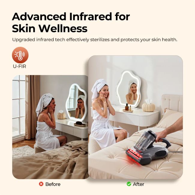 Прахосмукачка UV за матрак JIGOO J300 Pro Dual-Cup UV Mattress Vacuum Cleaner