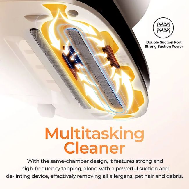 Прахосмукачка UV за матрак JIGOO S100 Dual-Cup UV Mattress Vacuum Cleaner 350W - БЯЛ -- WHITE