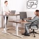 Офис бюро Kingsmith D3/ETD3A Electric Standing Desk 120см + Бяла стойка ETD3A - Dark Brown