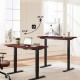 Офис бюро Kingsmith D3/ETD3A Electric Standing Desk 120см + Бяла стойка ETD3A - Dark Brown