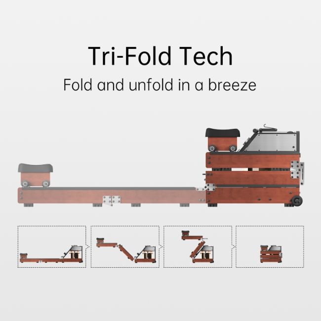 Сгъваем гребен тренажор KingSmith Rowing Machine WR20 