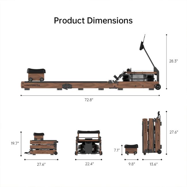 Гребен тренажор KingSmith Water Rowing Machine WR3L