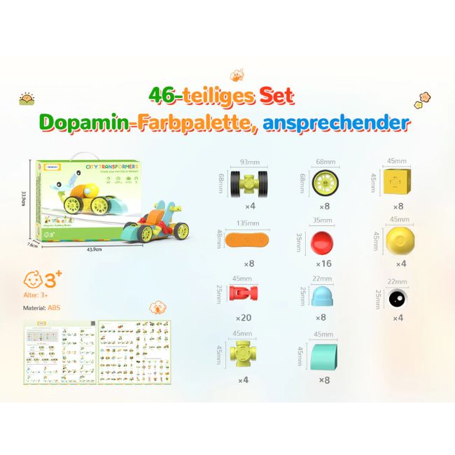 Магнитен конструктор Magfun Magnetic Building Blocks Toy - 3D City Vehicles, Versatile & Creative