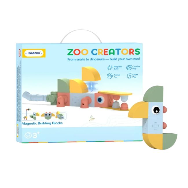 Магнитен конструктор Magfun Magnetic Building Blocks Toy - 3D Animal Figures, Versatile & Creative
