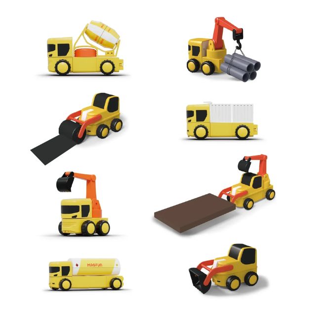 Магнитен конструктор Magfun Magnetic Building Blocks Toy - 3D Construction Vehicles, Versatile & Creative