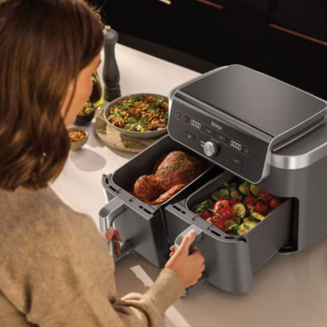 Airfryer Ninja DZ901EU DualZone 2470W, 9.5 л- ЧЕРЕН -- BLACK