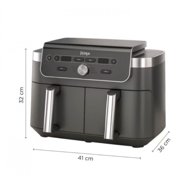 Airfryer Ninja DZ901EU DualZone 2470W, 9.5 л- ЧЕРЕН -- BLACK