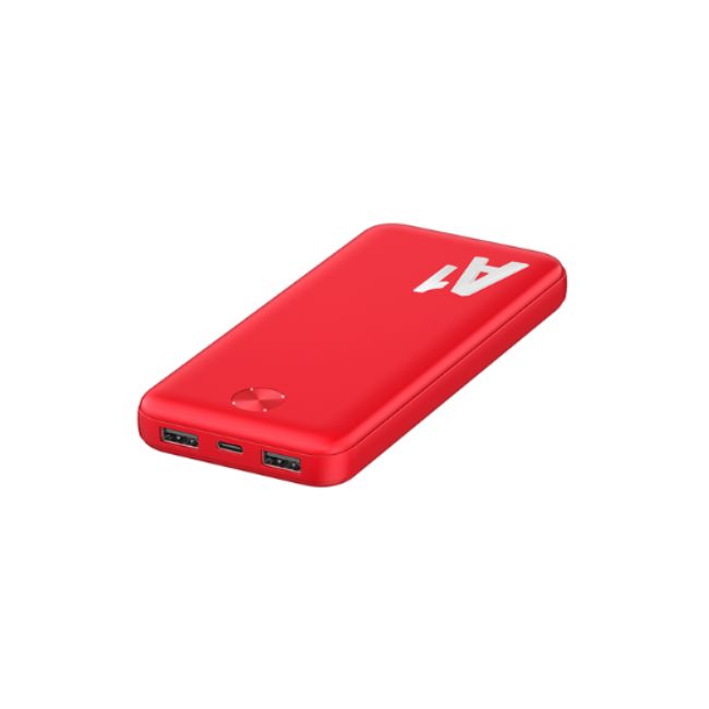 Външна Батерия TTEC Power Bank 10 000mAh с кабел - ЧЕРВЕН -- RED