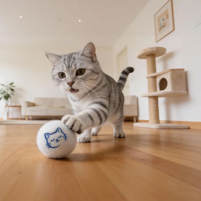 Играчка за котки TWOPOINT Quiet Wool Cat Ball