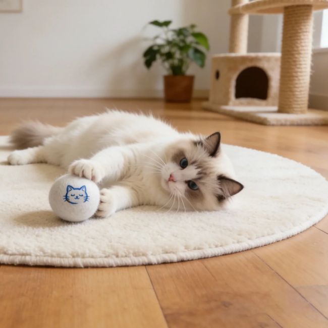Играчка за котки TWOPOINT Quiet Wool Cat Ball