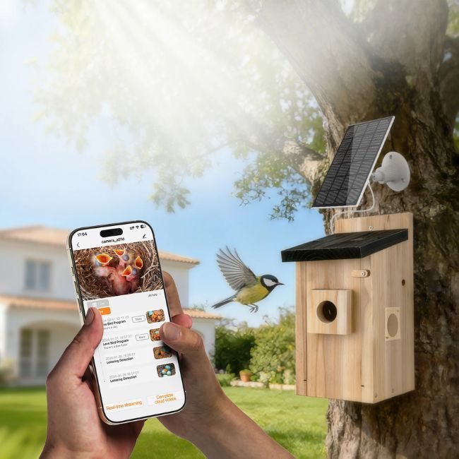 Смарт хранилка за птици TWOPOINT Bird House Solar Energy Version NW-S1