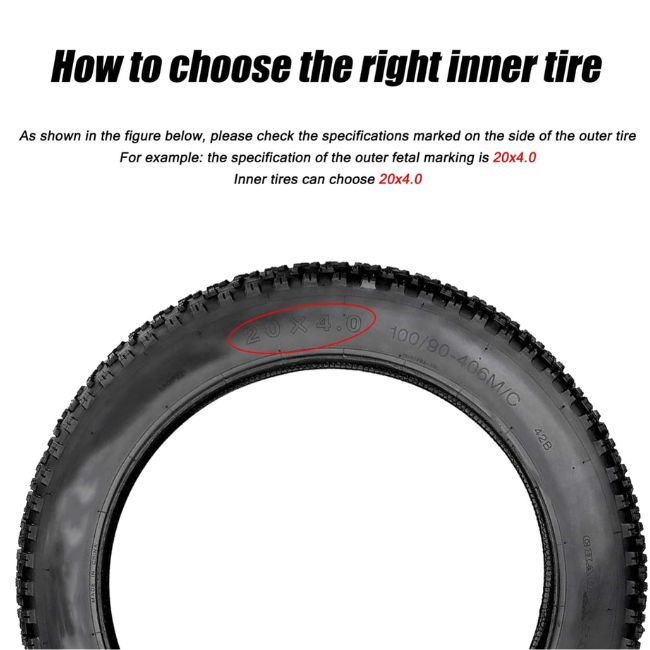 Вътрешна гума за велосипед 20“ - 20x4