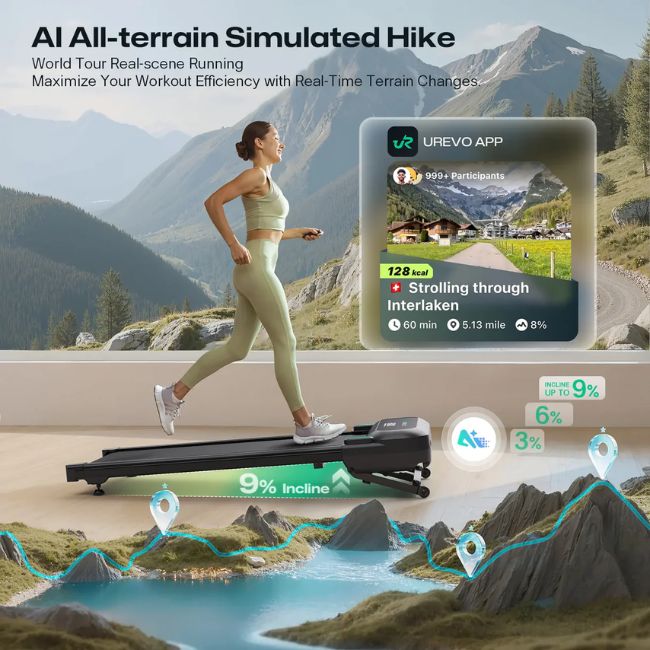 Бягаща фитнес пътека UREVO SpaceWalk 5L