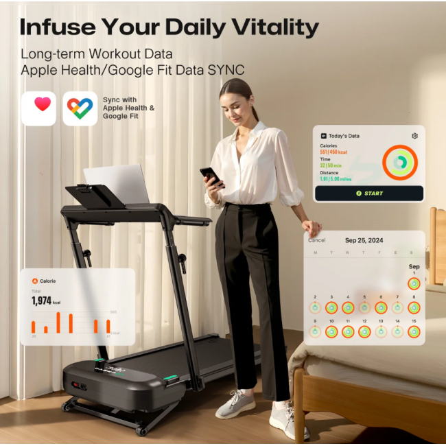 Бягаща фитнес пътека UREVO FoldiMix 5L