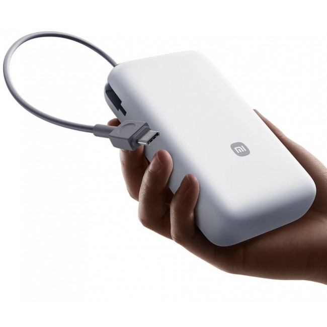 Преносима батерия Xiaomi Power Bank 20000 (Integrated Cable) - СВЕТЛО СИВ --LIGHT GRAY