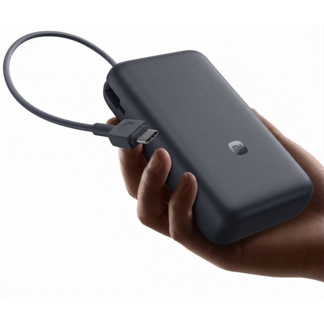 Преносима батерия Xiaomi Power Bank 20000 (Integrated Cable) - ТЪМНО СИВ -- DARK GRAY