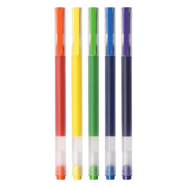 За дома и офиса Xiaomi Mi High capacity Gel Pen 5 Pack - COLOR