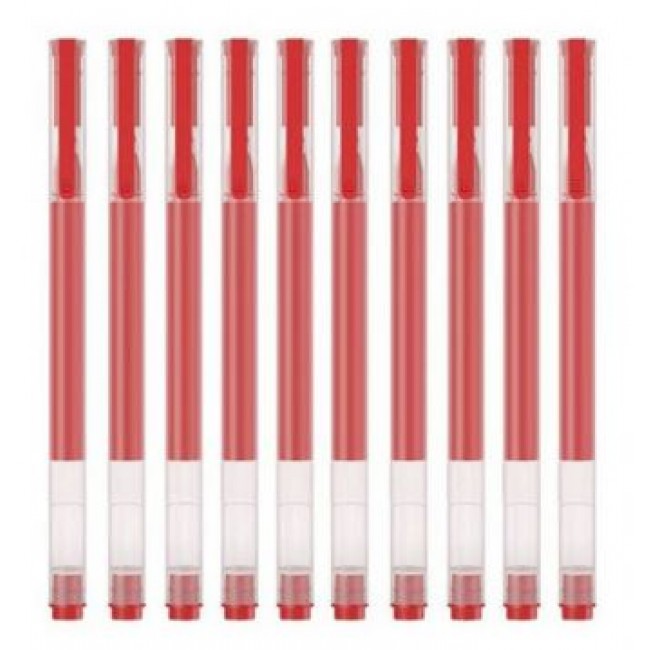 За дома и офиса  Xiaomi High-capacity Gel Pen (10-Pack) - red