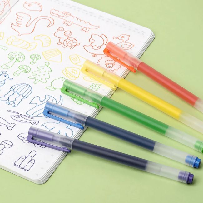 За дома и офиса Xiaomi Mi High capacity Gel Pen 5 Pack - COLOR