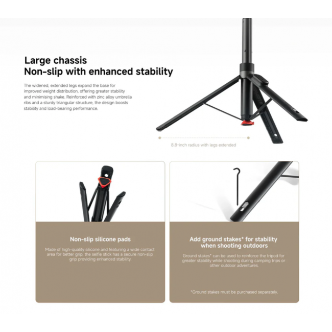 Xiaomi Zoom Floor Selfie Stick Tripod 62"