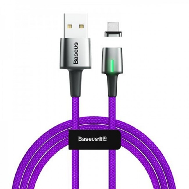 Кабел Baseus Zinc Magnetic Fast&Simple IP 2.4A 1m - ЛИЛАВ - PURPLE