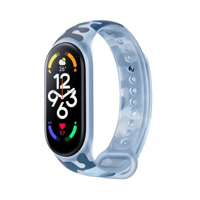Силиконова каишка Xiaomi Mi Band 7 BHR6491GL - СИН -- KHAKI BLUE