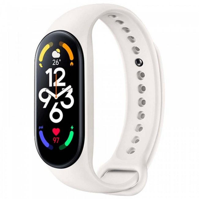 Силиконова каишка Xiaomi Mi Band 7 BHR6199GL - БЯЛ -- IVORY
