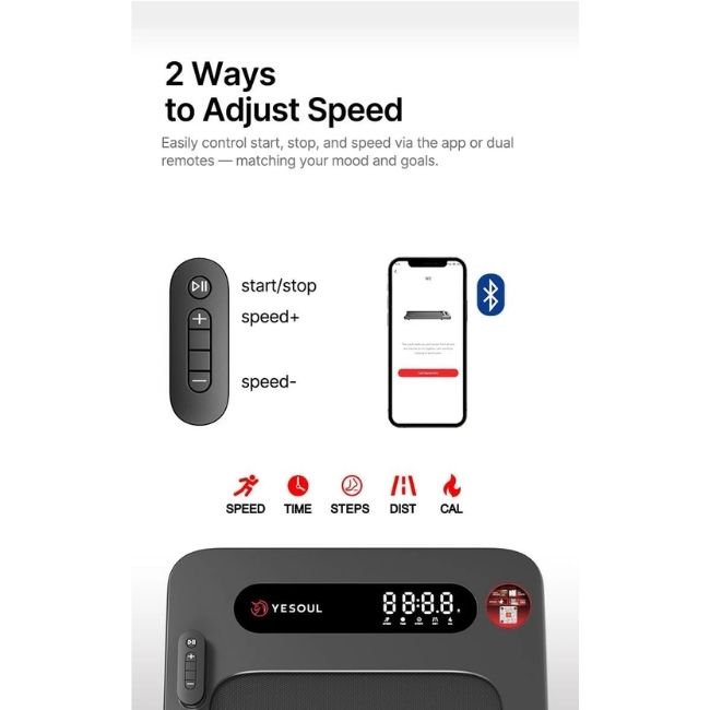 Бягаща фитнес пътека Yesoul Walking Pad W2 - ЧЕРЕН -- BLACK