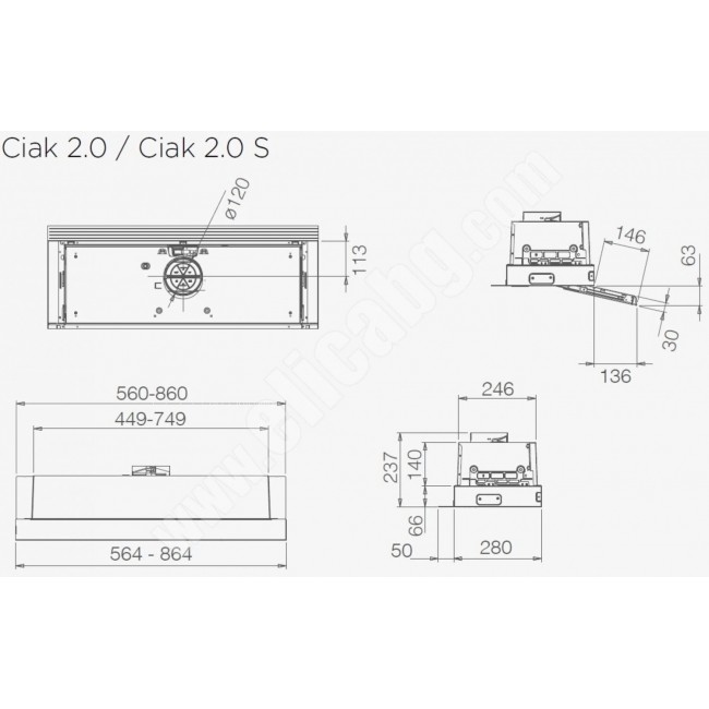 Абсорбатор Elica Ciak 2.0 GR 60