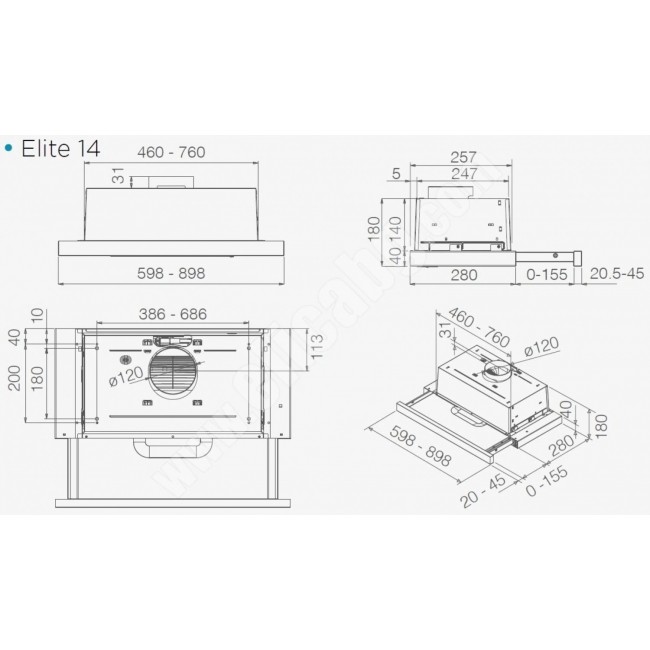 Абсорбатор Elica Elite 14 Lux BL 60