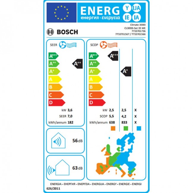 Климатик Bosch CL3000iU W35 E/CL3000i 35 E