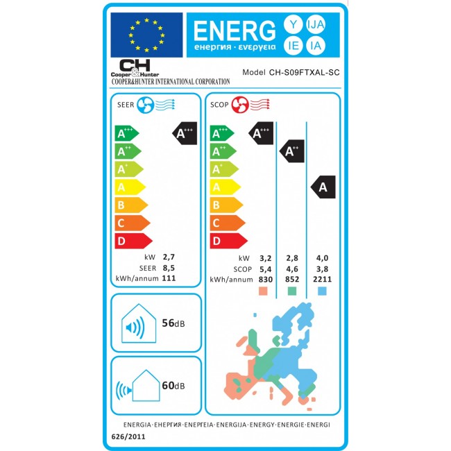 Климатик Cooper & Hunter CH-S09FTXAL NG SC