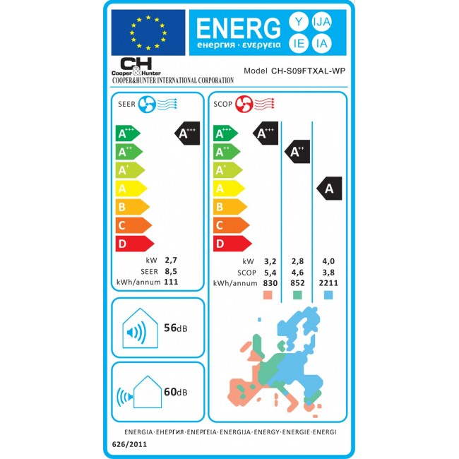 Климатик Cooper & Hunter CH-S09FTXAL NG WP