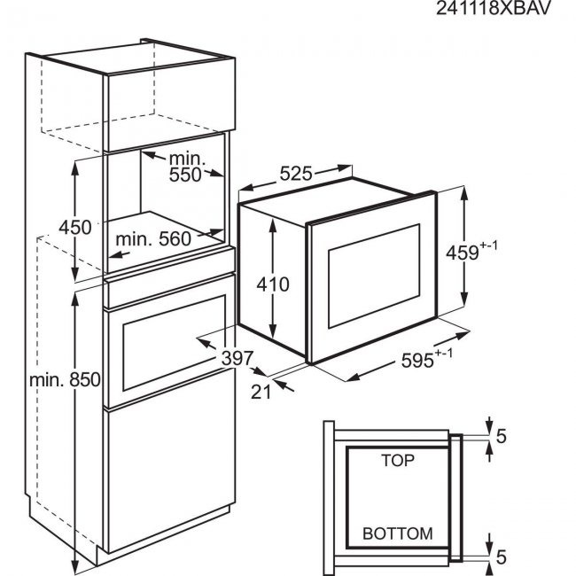Микровълнова фурна за вграждане AEG NMB6G261UB
